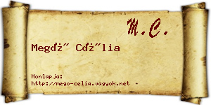 Megó Célia névjegykártya
